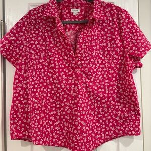 J. Crew Factory Pink Floral Women's Top